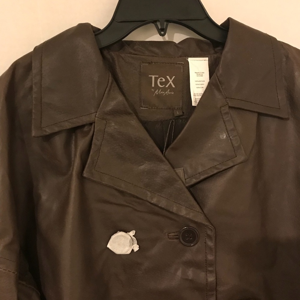 Tex  by Max Azria Leather Jacket Outerwears